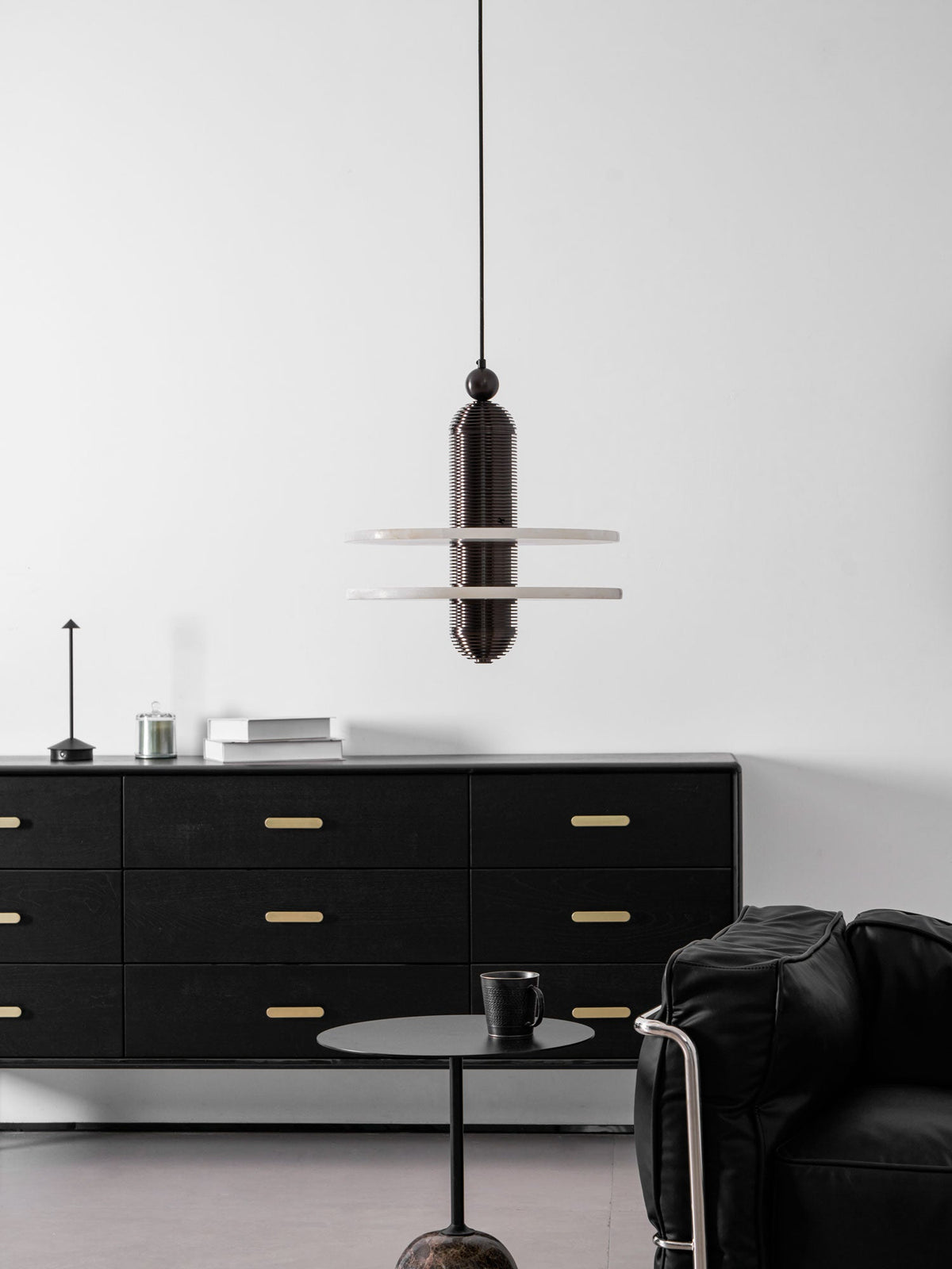 Saturn Alabaster LED Pendant Light – pendant light view 23