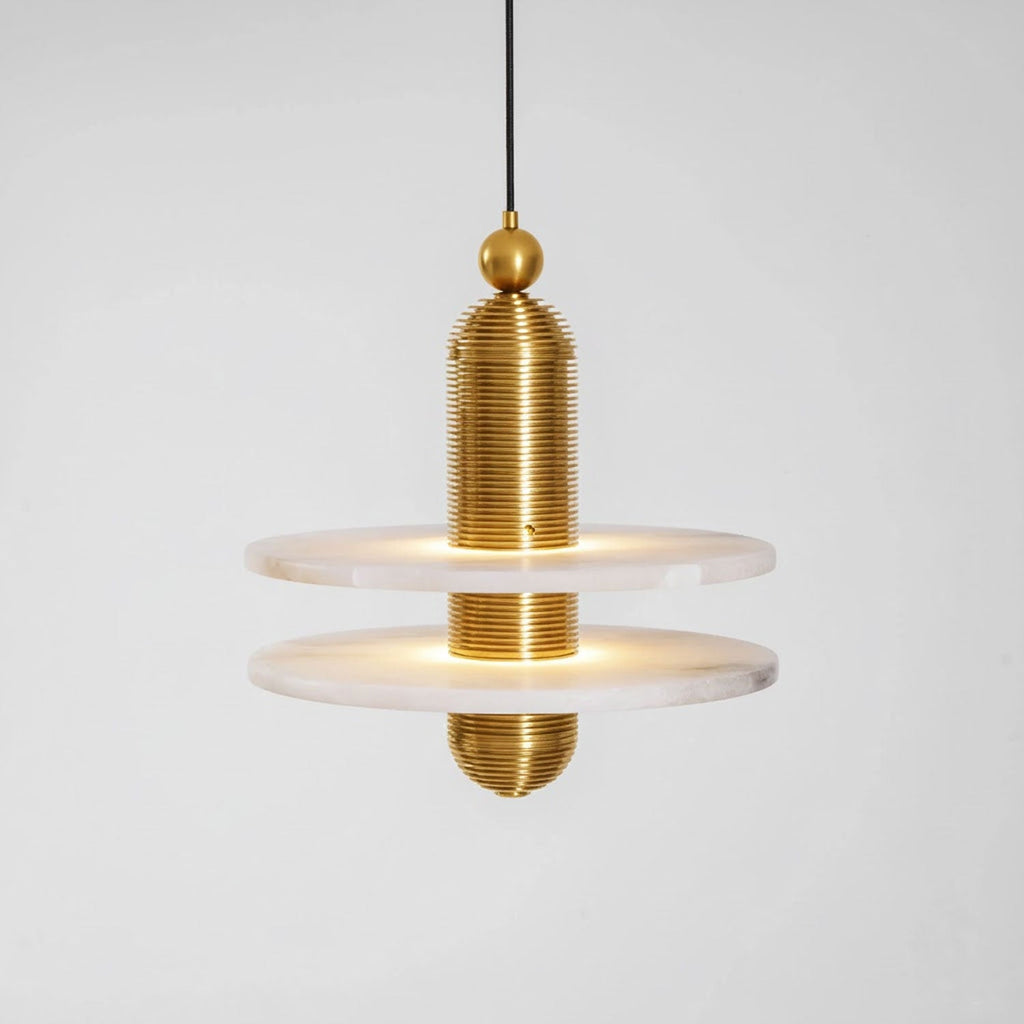 Saturn Alabaster LED Pendant Light – pendant light view 33