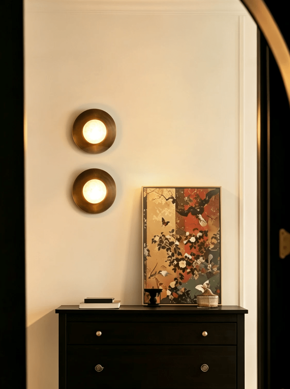 Selene Alabaster Moon LED Wall Sconce – wall sconce view 2