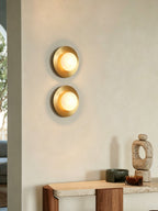Selene Alabaster Moon LED Wall Sconce – wall sconce view 3