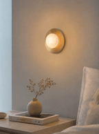 Selene Alabaster Moon LED Wall Sconce – wall sconce view 4