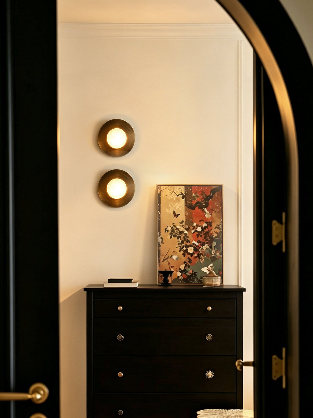 Selene Alabaster Moon LED Wall Sconce – wall sconce view 5