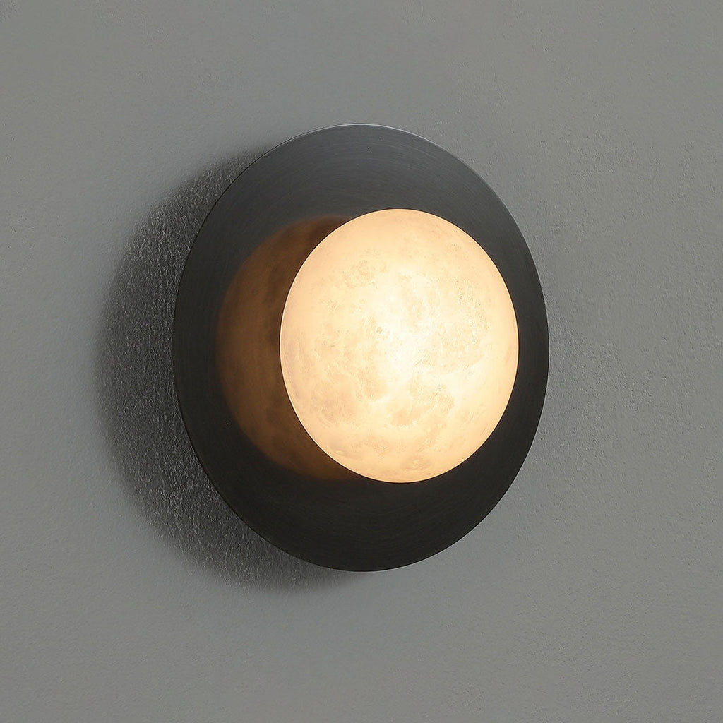 Selene Alabaster Moon LED Wall Sconce – wall sconce view 6