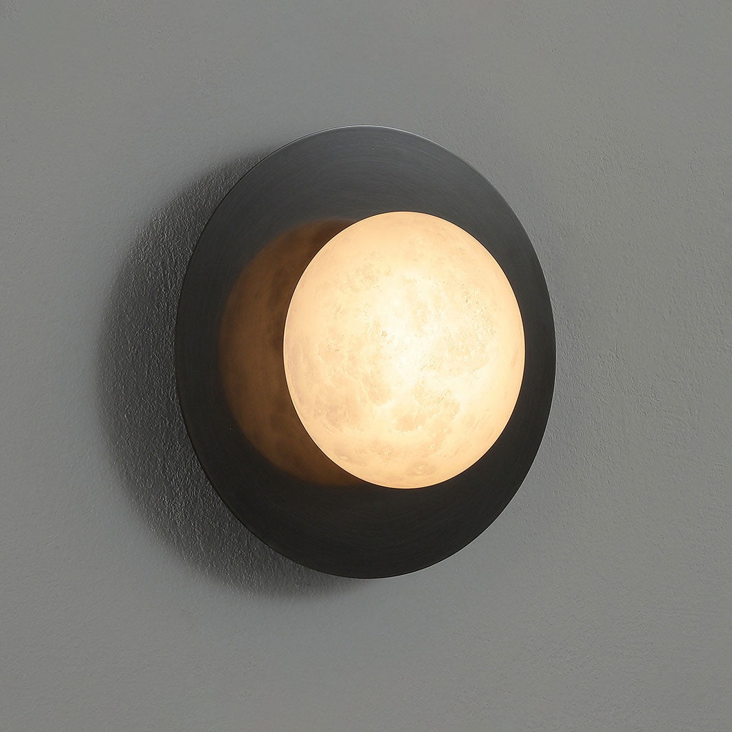 Selene Alabaster Moon LED Wall Sconce – wall sconce view 6