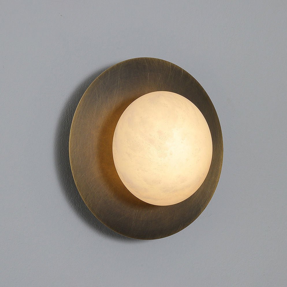Selene Alabaster Moon LED Wall Sconce – wall sconce view 11