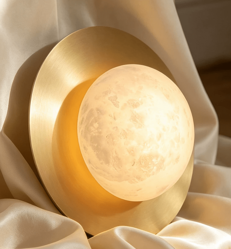 Selene Alabaster Moon LED Wall Sconce – wall sconce view 13