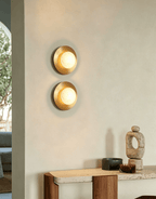 Selene Alabaster Moon LED Wall Sconce – wall sconce view 14