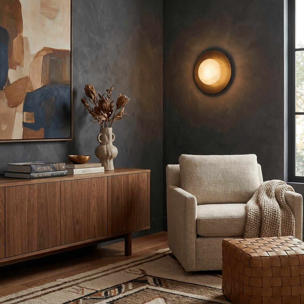 Selene Alabaster Moon LED Wall Sconce – wall sconce view 16