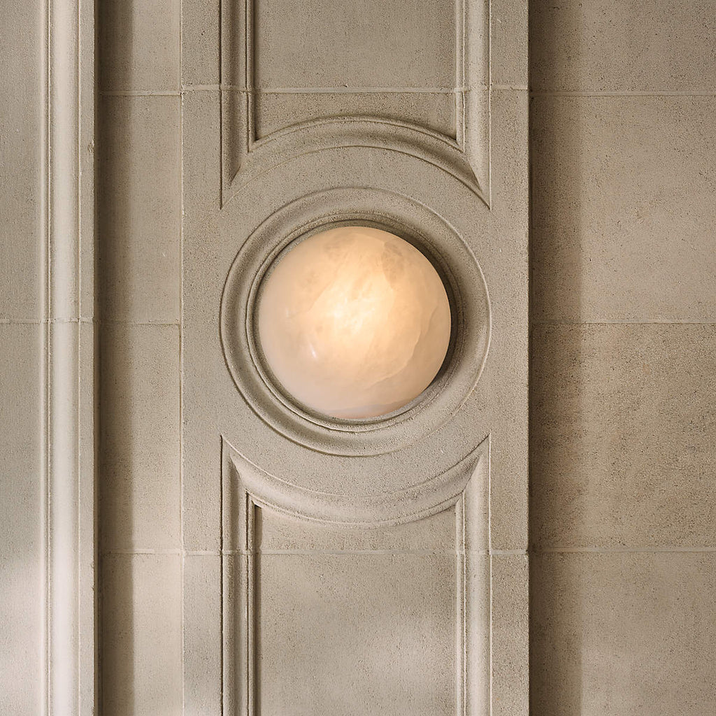 Semicircular Alabaster Wall Sconce – wall sconce view 6