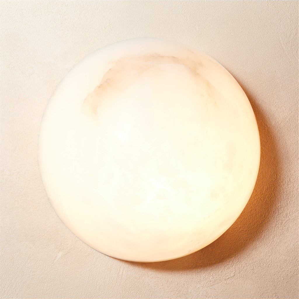 Semicircular Alabaster Wall Sconce – wall sconce view 9