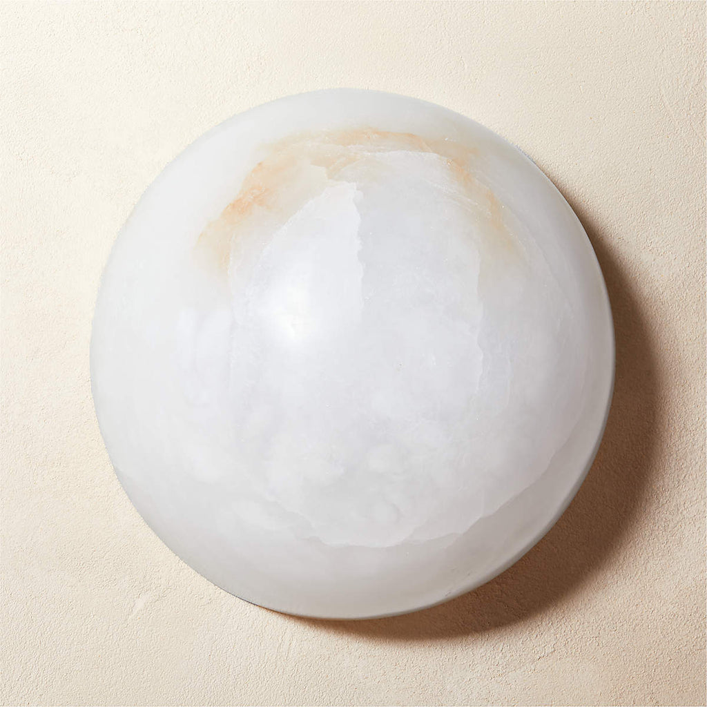 Semicircular Alabaster Wall Sconce – wall sconce view 10
