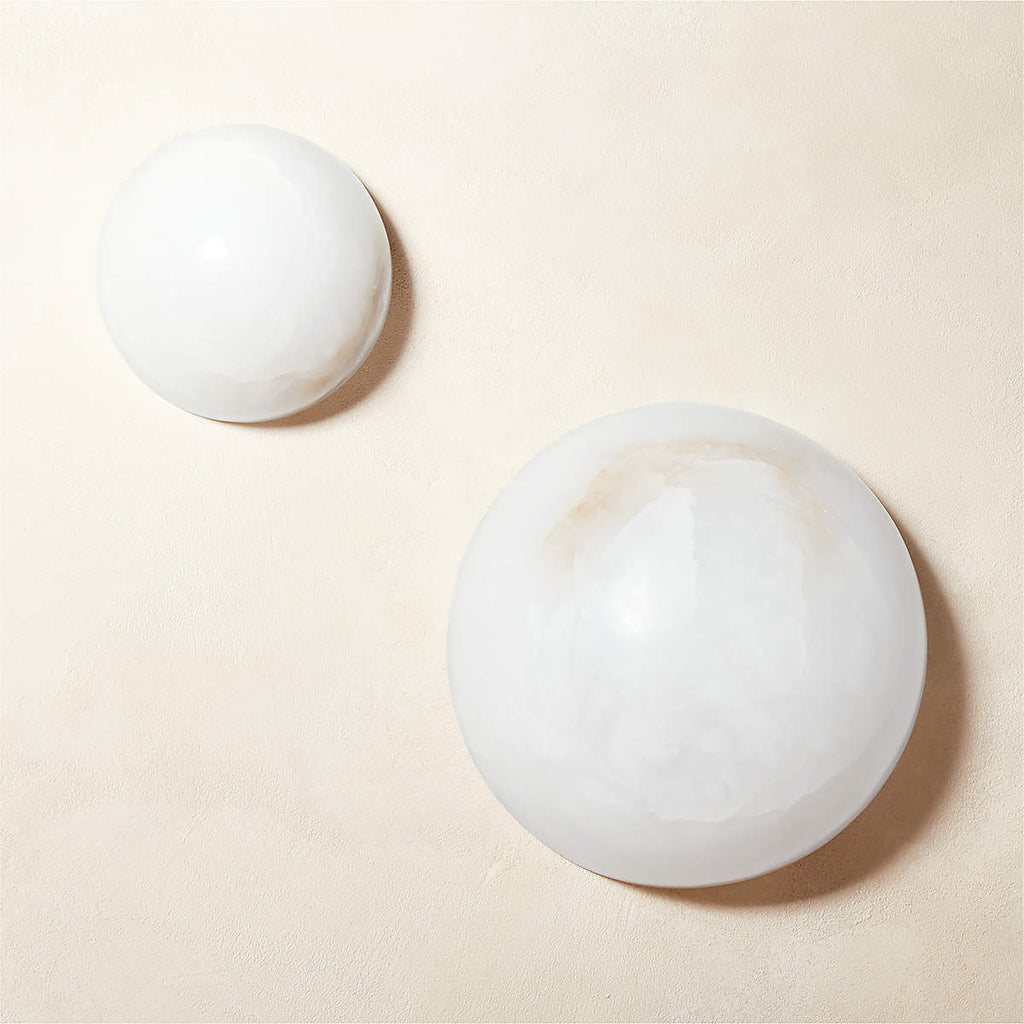 Semicircular Alabaster Wall Sconce – wall sconce view 18