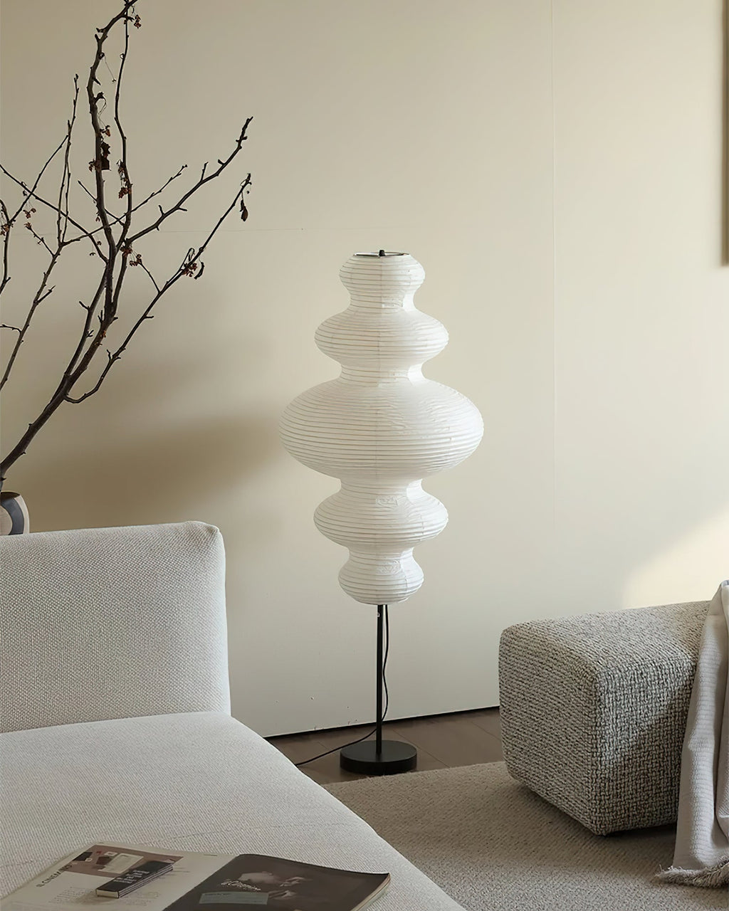 Serein Sculptural Paper Floor Lamp — product detail 8