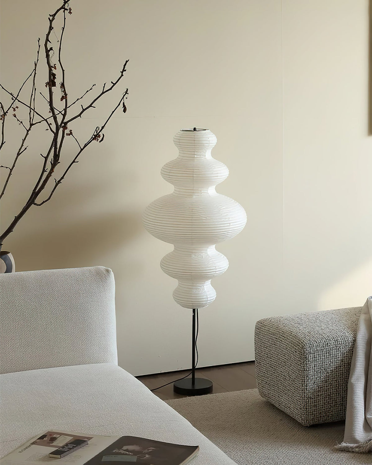 Serein Sculptural Paper Floor Lamp — product detail 8