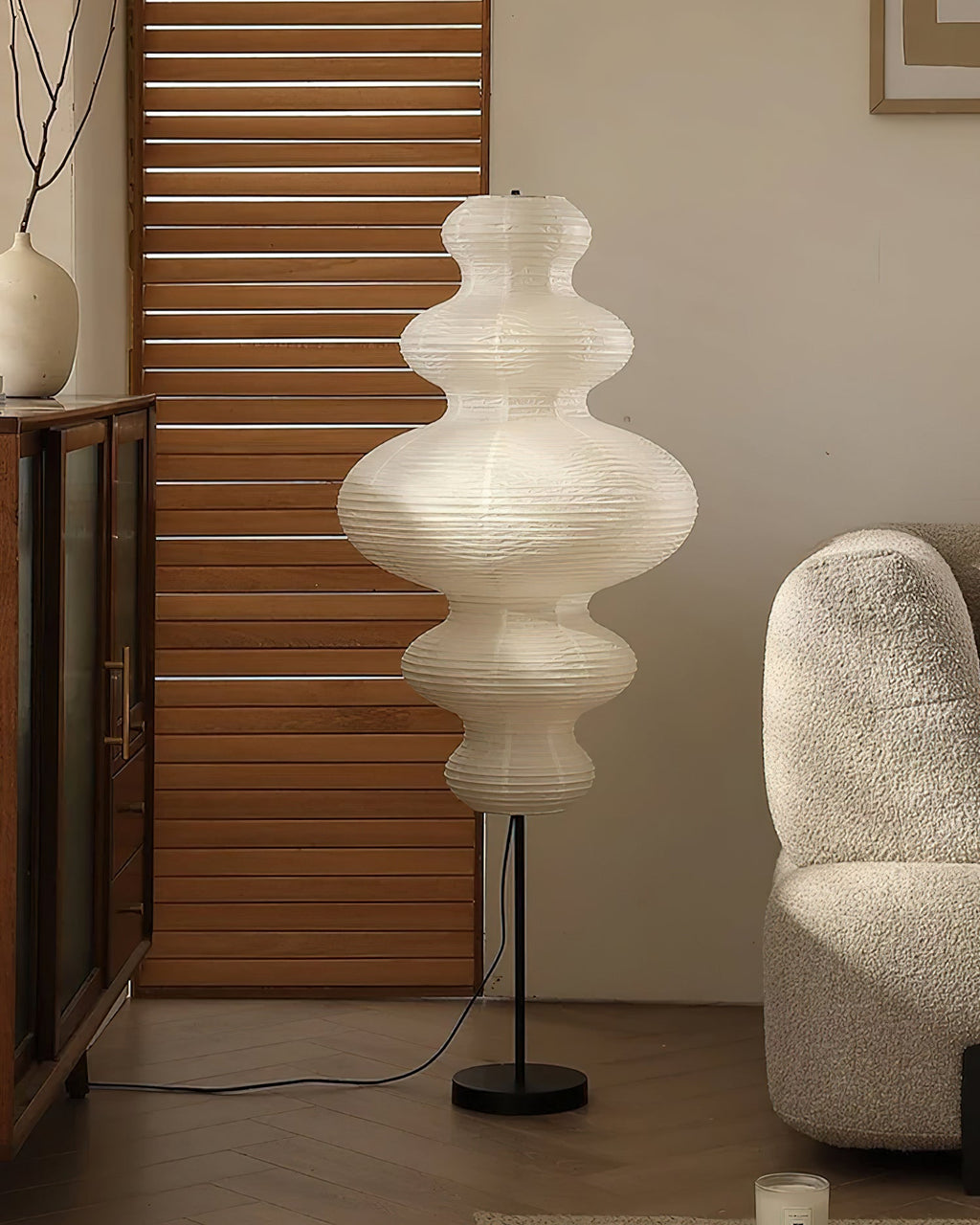 Serein Sculptural Paper Floor Lamp — product detail 9