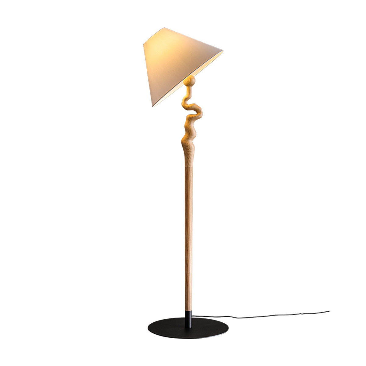 Serpentine Twist Wood Floor Lamp — design and interior detail 28