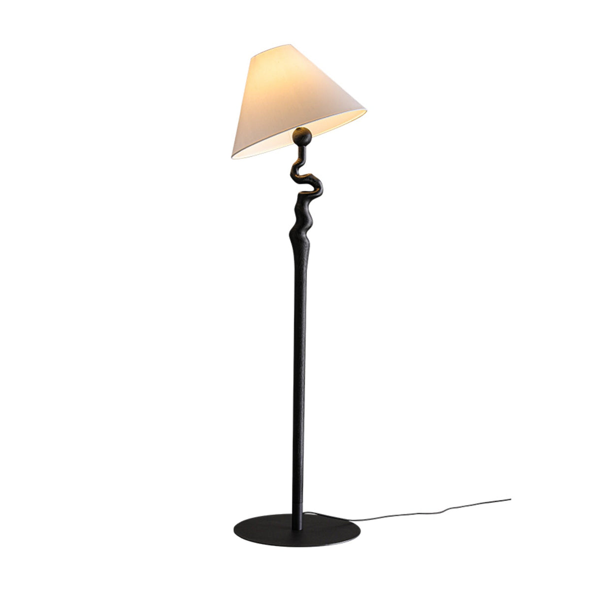 Serpentine Twist Wood Floor Lamp — design and interior detail 33