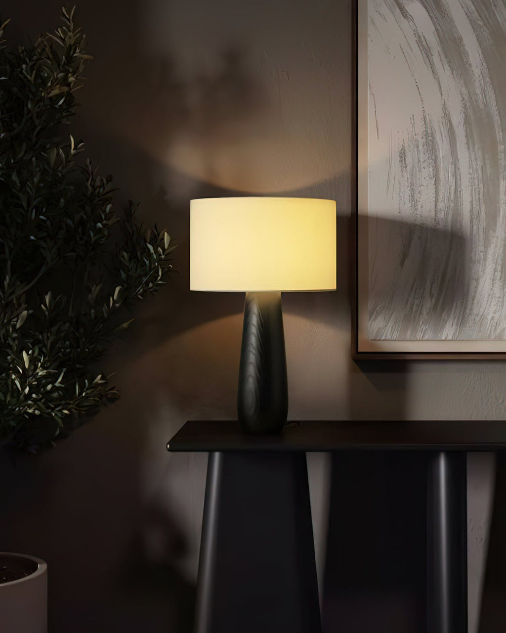Sierra Wood and Linen Table Lamp - product view 2