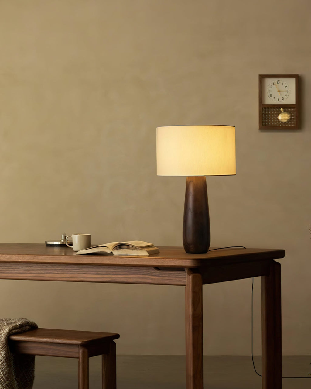 Sierra Wood and Linen Table Lamp - product view 12