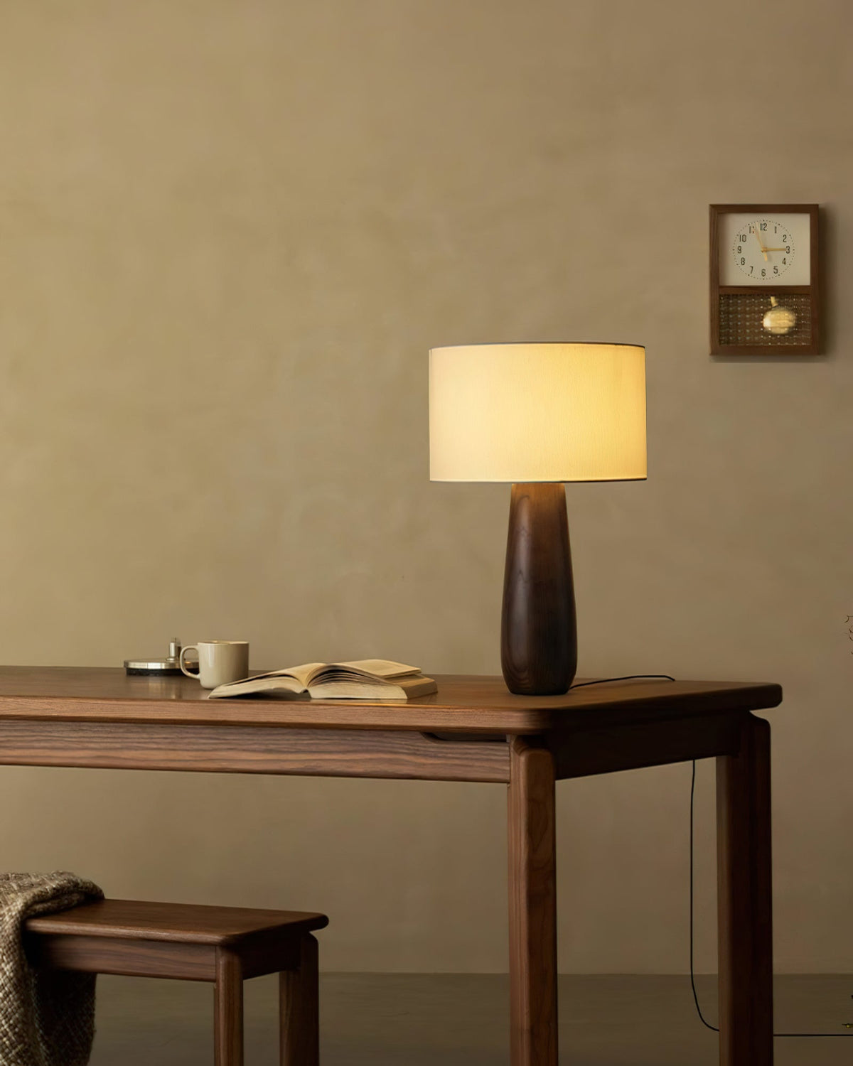Sierra Wood and Linen Table Lamp - product view 12