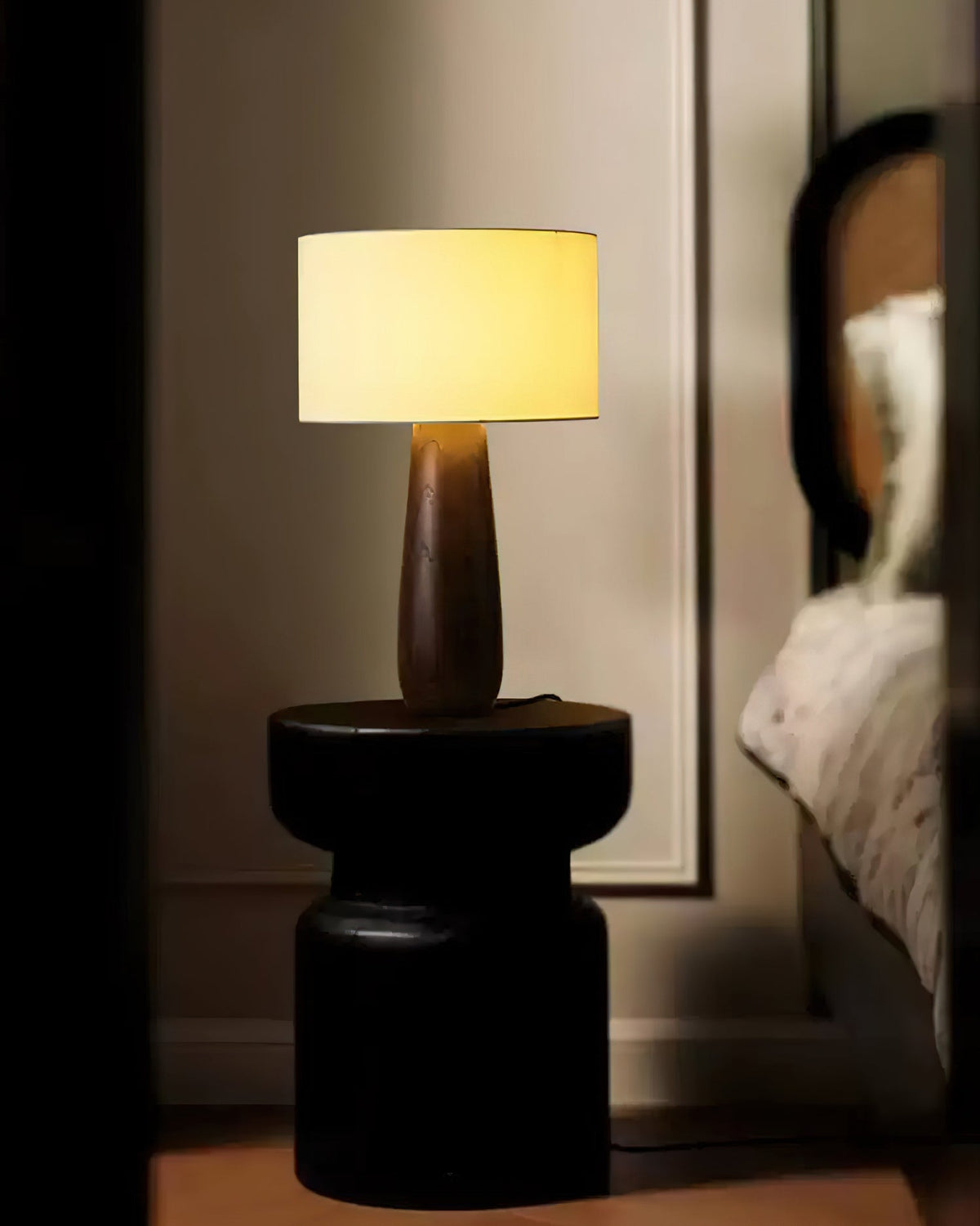 Sierra Wood and Linen Table Lamp - product view 15