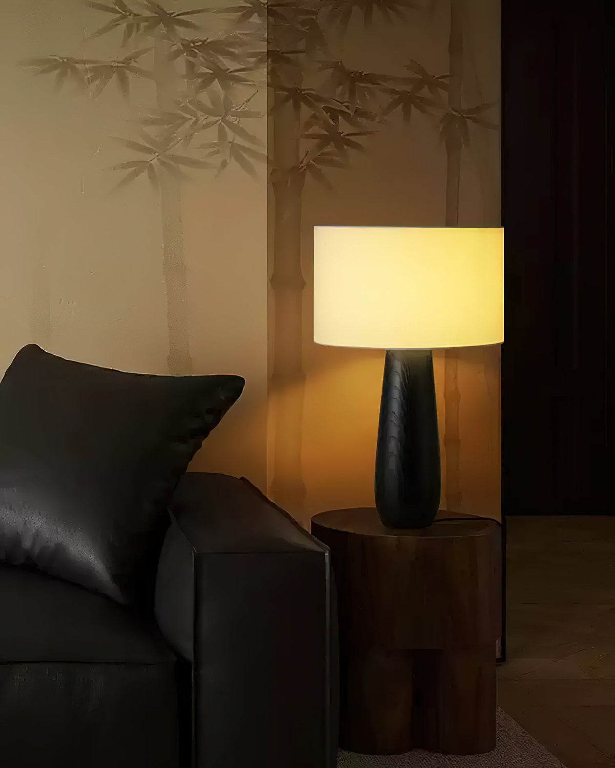 Sierra Wood and Linen Table Lamp - product view 16