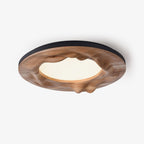 Sky Lake Round Wood LED Ceiling Light - product view 1