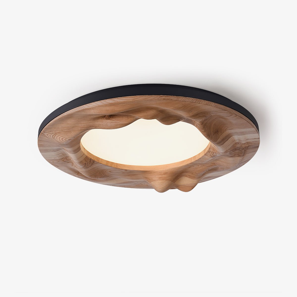 Sky Lake Round Wood LED Ceiling Light - product view 1