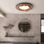 Sky Lake Round Wood LED Ceiling Light - product view 2