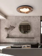 Sky Lake Round Wood LED Ceiling Light - product view 5