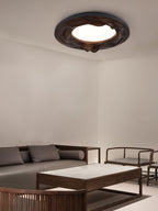 Sky Lake Round Wood LED Ceiling Light - product view 6