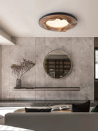 Sky Lake Round Wood LED Ceiling Light - product view 8