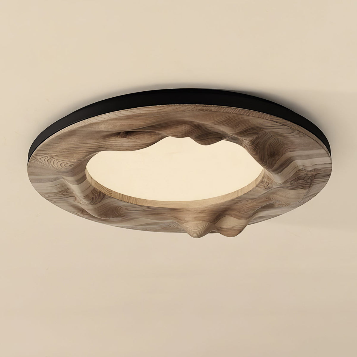 Sky Lake Round Wood LED Ceiling Light - product view 16