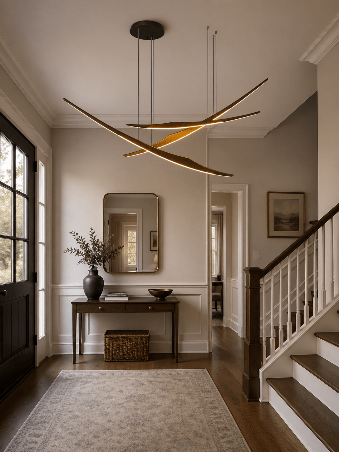 Skytrace Curved Wood LED Pendant Light - product view 6