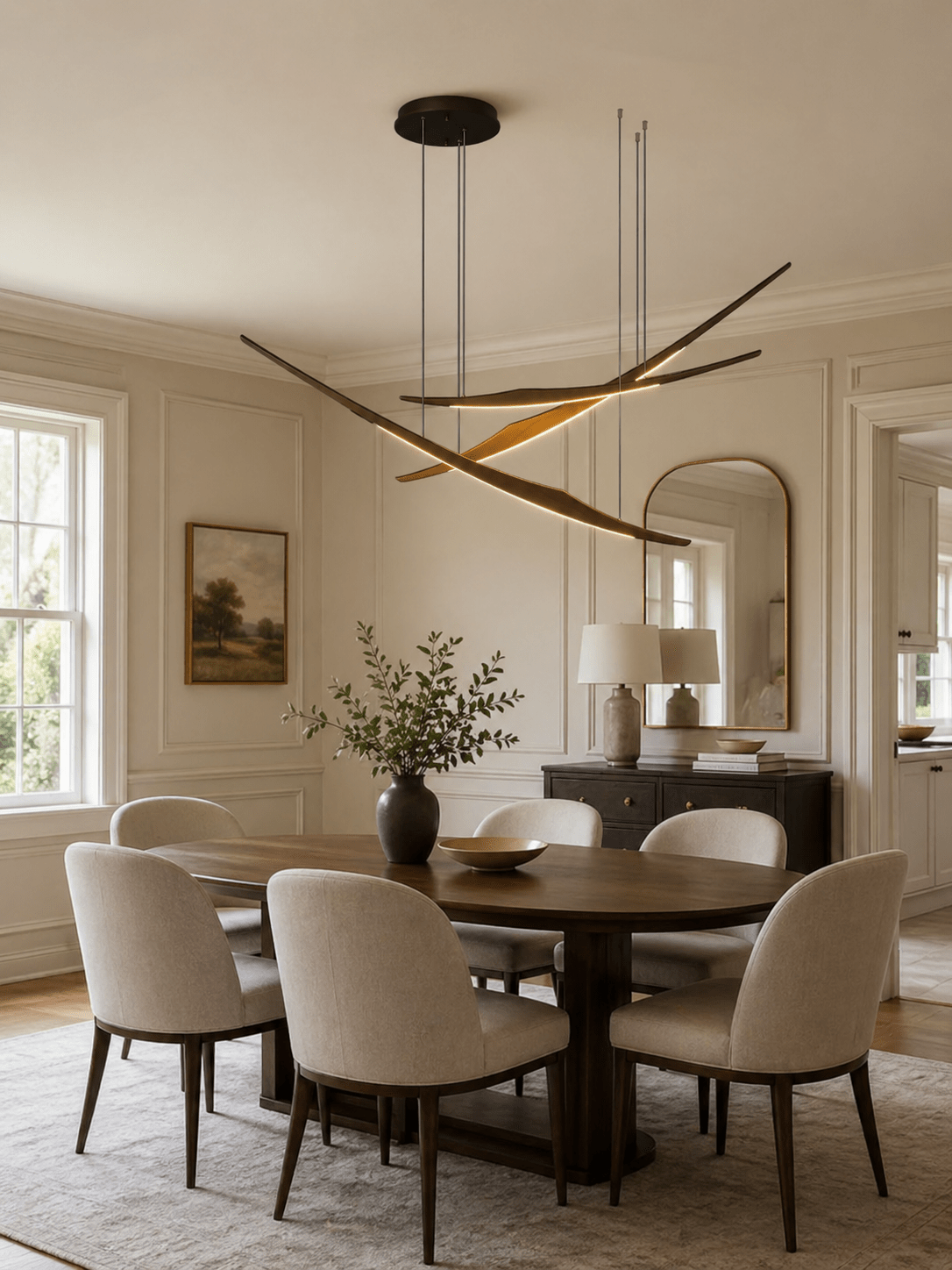 Skytrace Curved Wood LED Pendant Light - product view 7