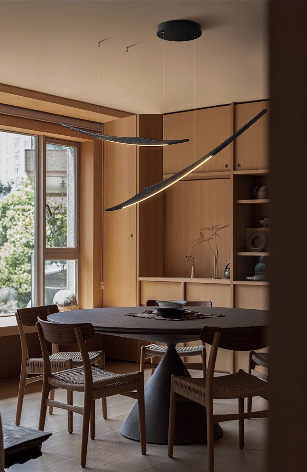 Skytrace Curved Wood LED Pendant Light - product view 8