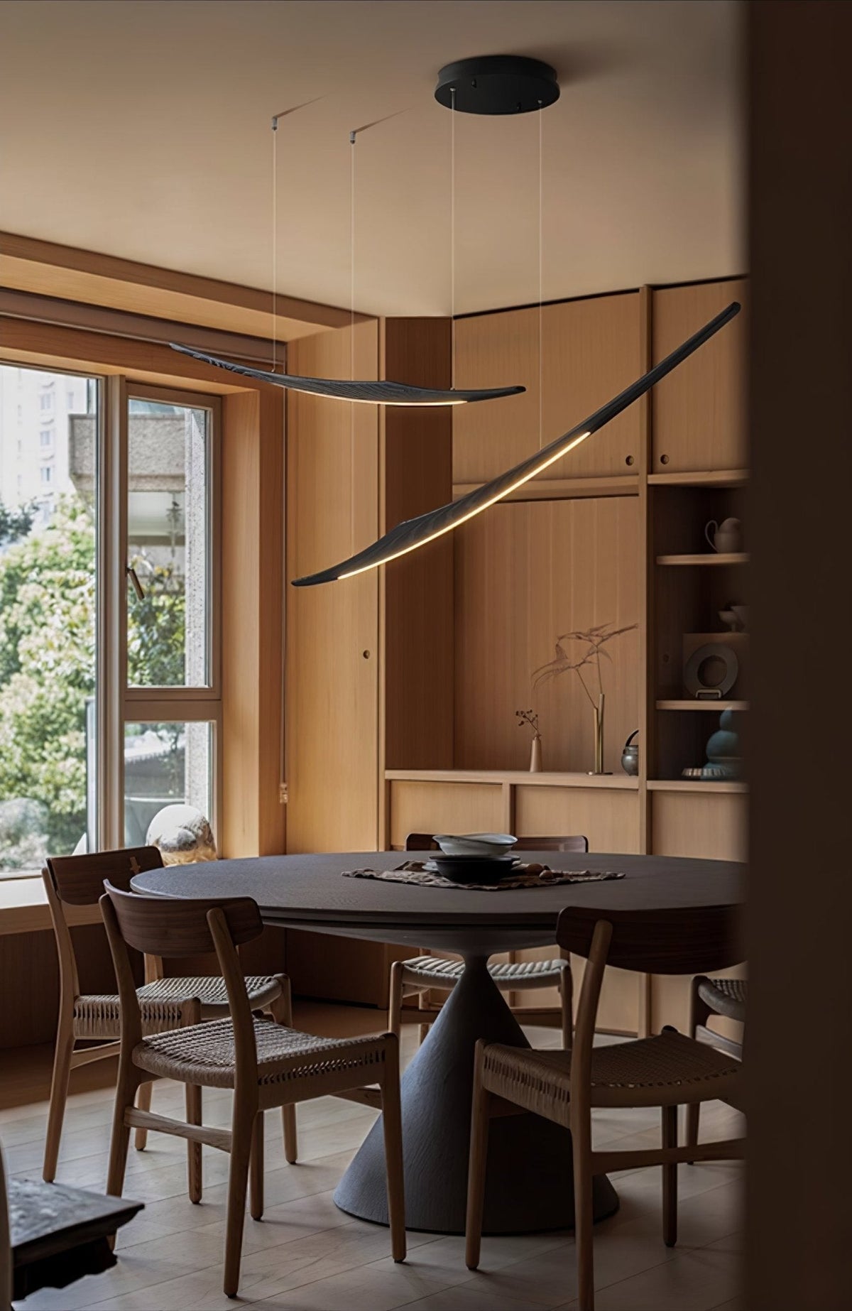 Skytrace Curved Wood LED Pendant Light - product view 8
