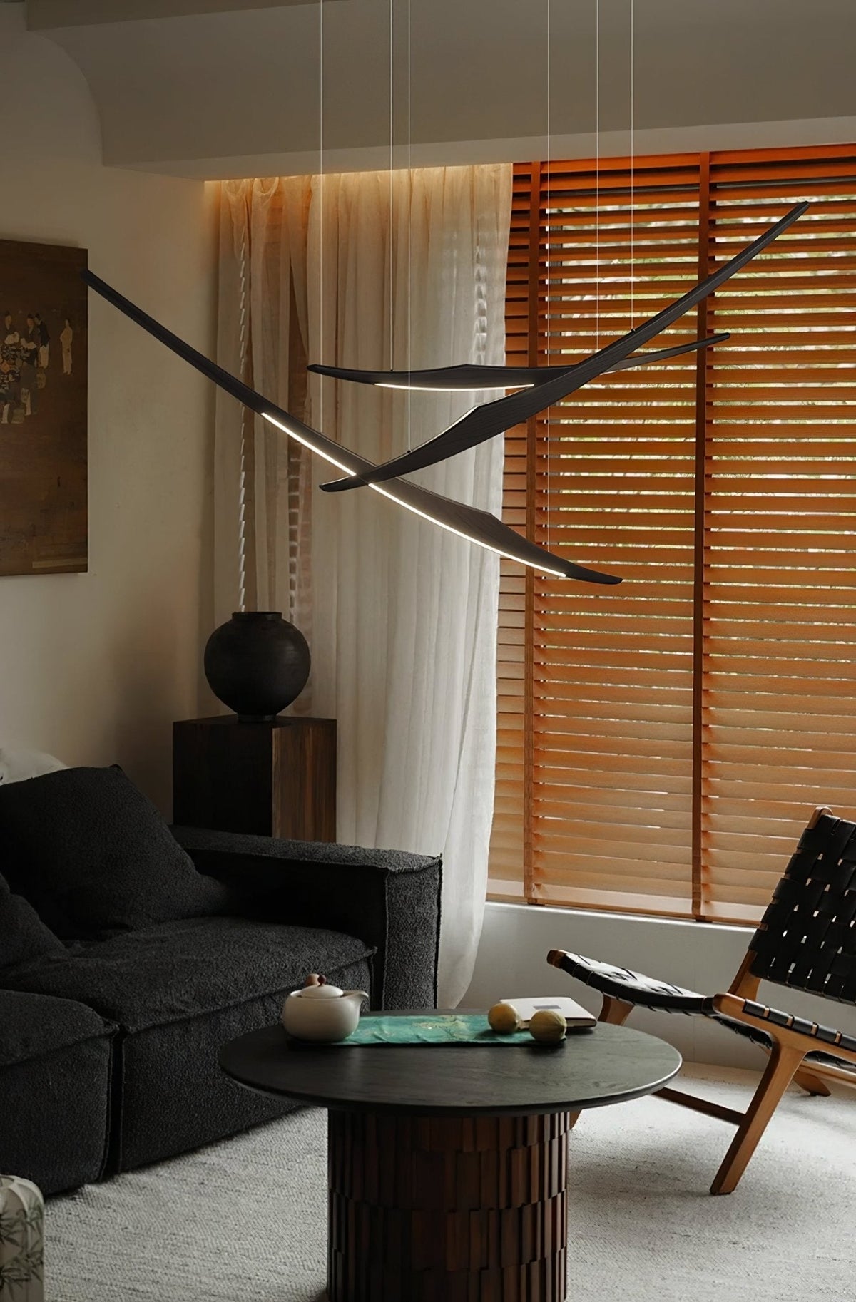 Skytrace Curved Wood LED Pendant Light - product view 9