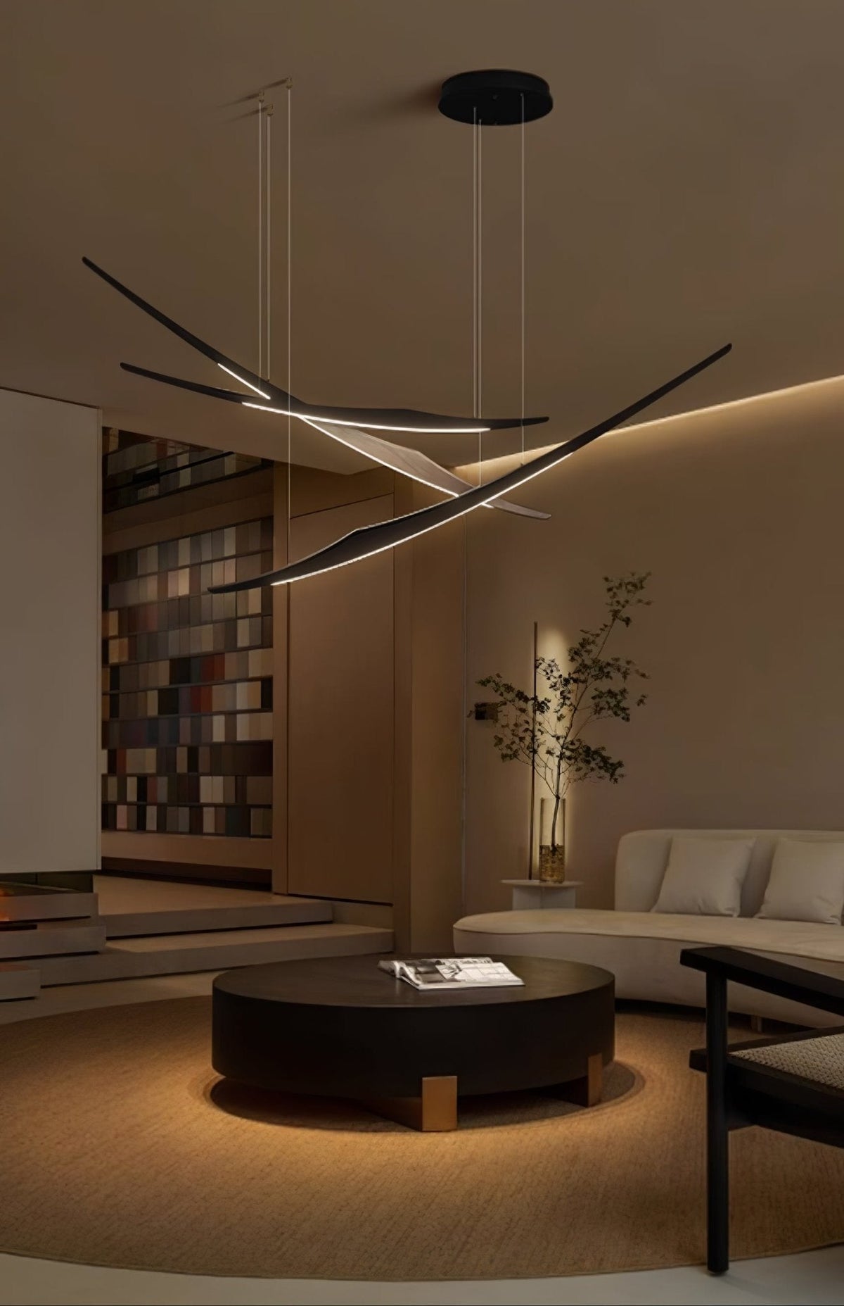 Skytrace Curved Wood LED Pendant Light - product view 10