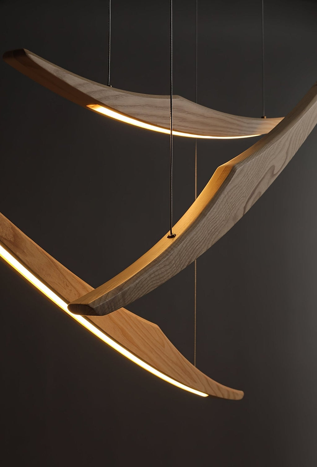 Skytrace Curved Wood LED Pendant Light - product view 11