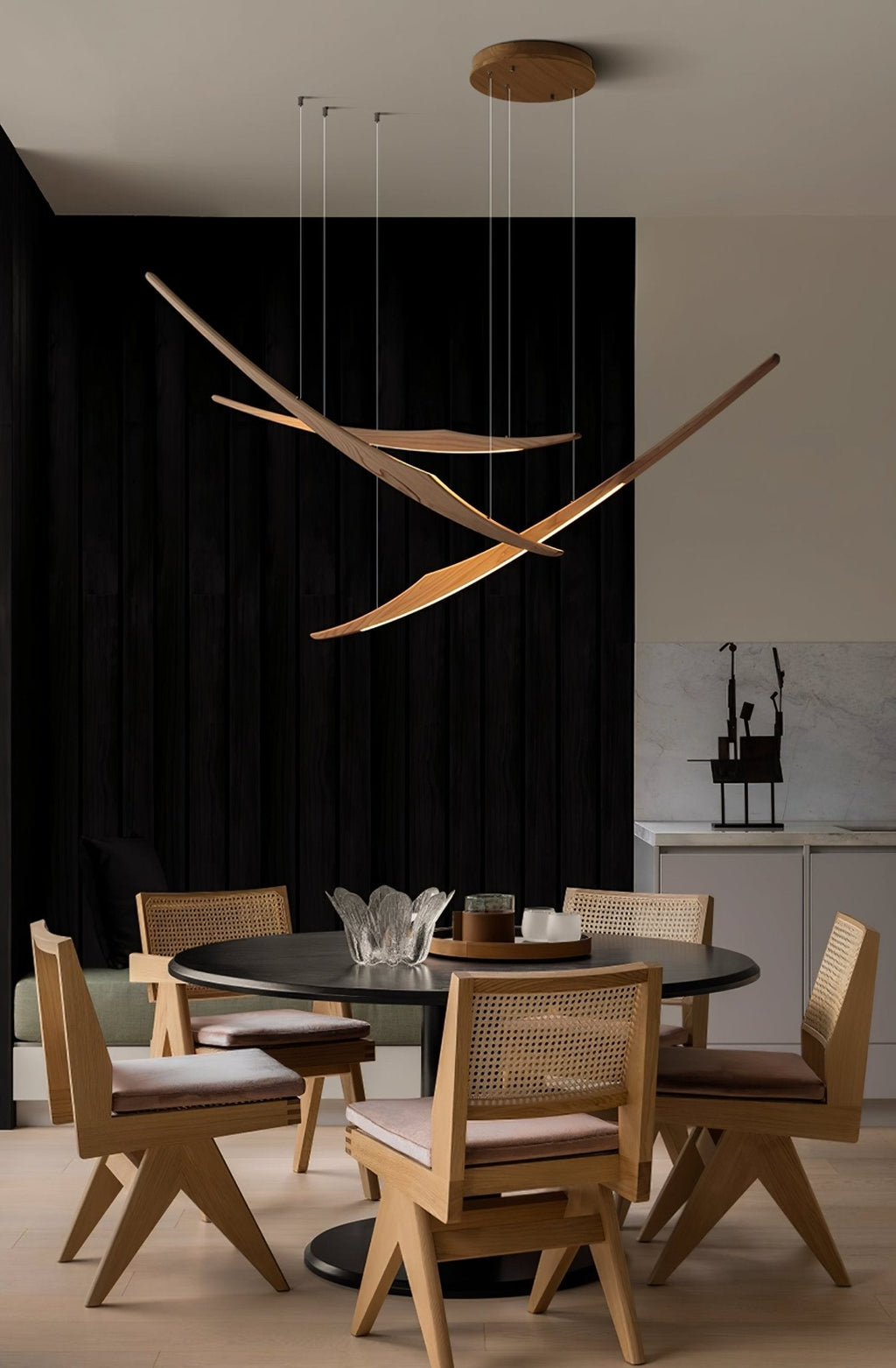 Skytrace Curved Wood LED Pendant Light - product view 14