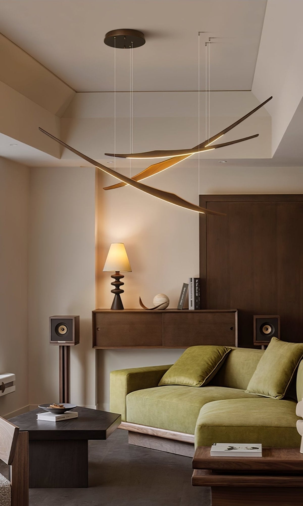 Skytrace Curved Wood LED Pendant Light - product view 15