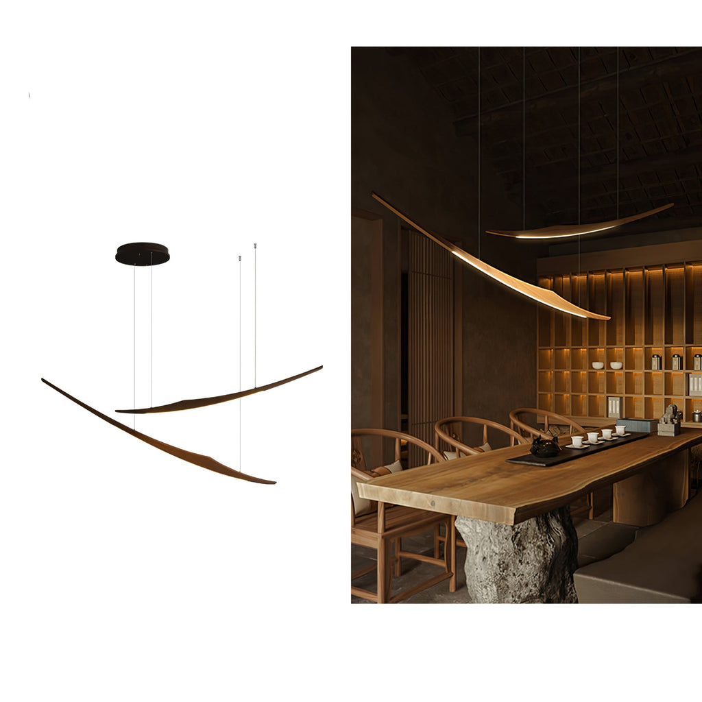 Skytrace Curved Wood LED Pendant Light - product view 22