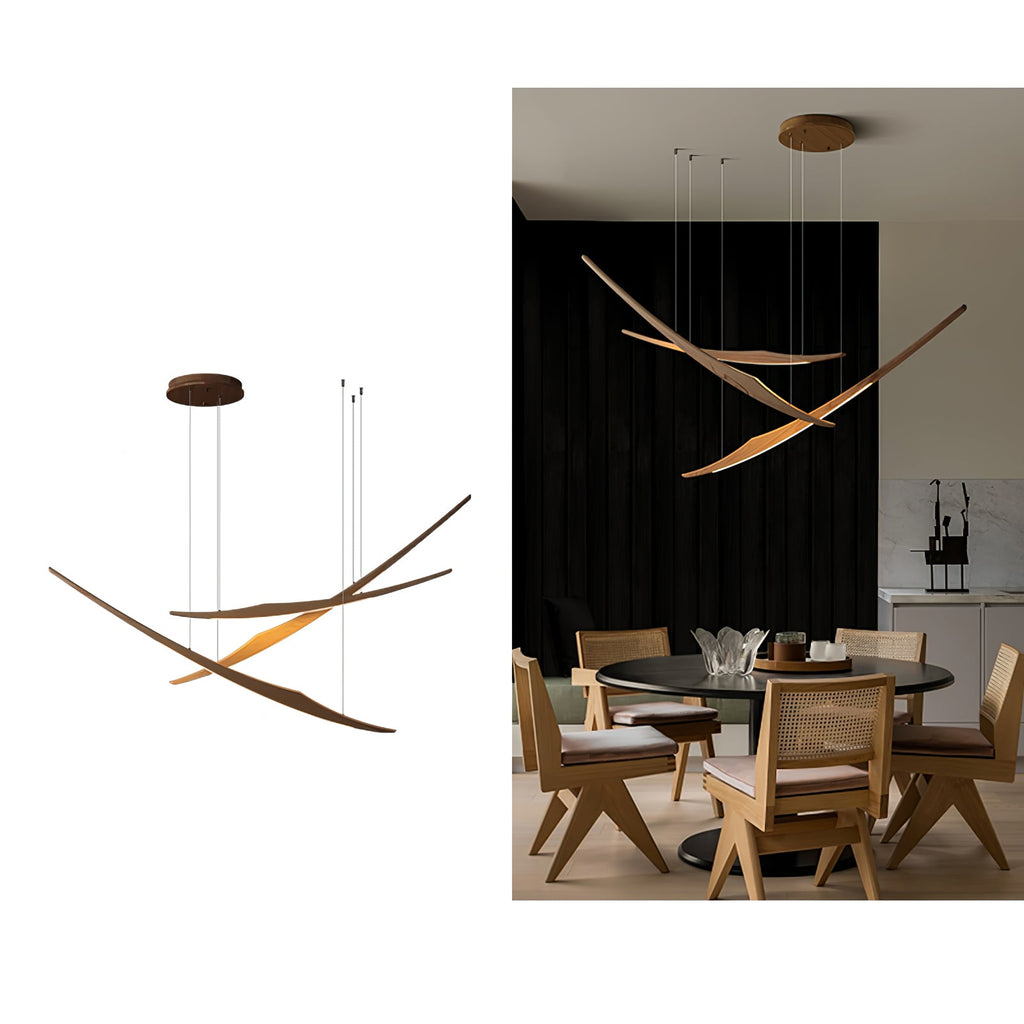 Skytrace Curved Wood LED Pendant Light - product view 23