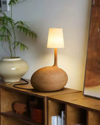 Snail Sculptural Wood Table Lamp - product view 2