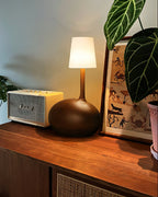 Snail Sculptural Wood Table Lamp - product view 4