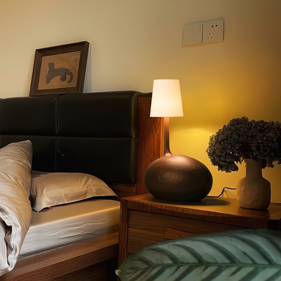 Snail Sculptural Wood Table Lamp - product view 7