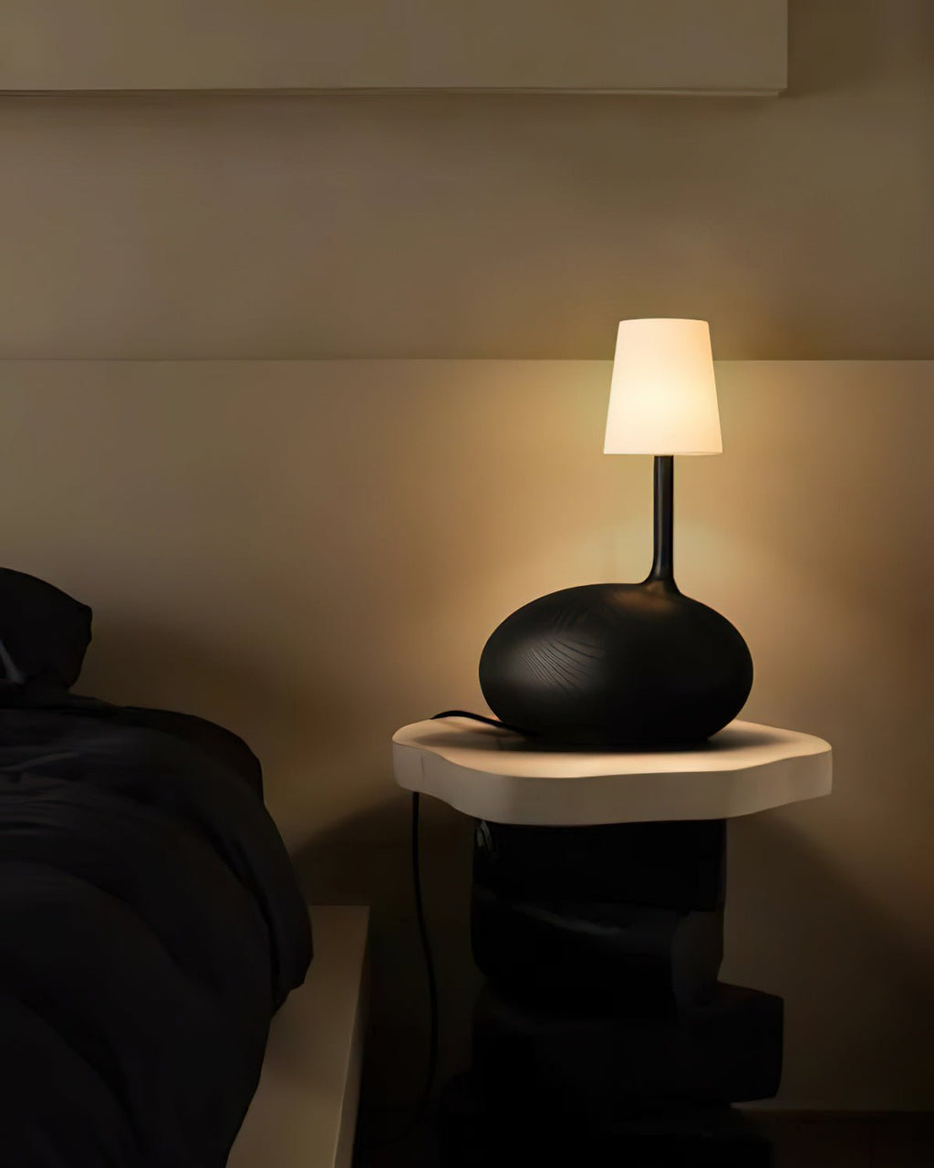 Snail Sculptural Wood Table Lamp - product view 13