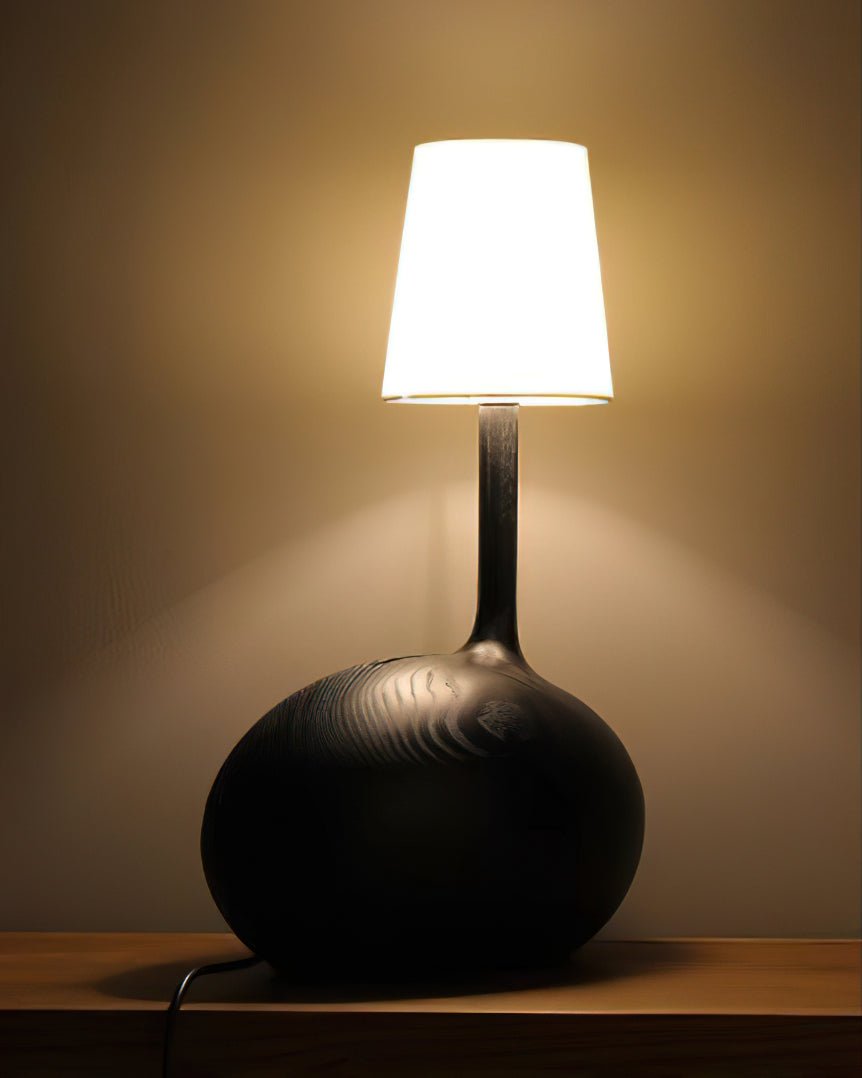Snail Sculptural Wood Table Lamp - product view 14