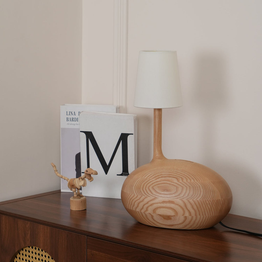 Snail Sculptural Wood Table Lamp - product view 19